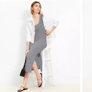 Ann Taylor loft small maxi dress striped